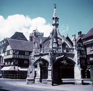 Market Prints: Poultry Cross, Salisbury, Wiltshire, c1955. Creator: Arthur Charles Kirby Ware