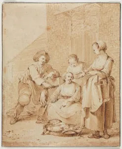 Hendrik Meijer Prints: The Poultry Woman, second half 18th century. Creator: Hendrik Meijer (Dutch, 1737-1793)