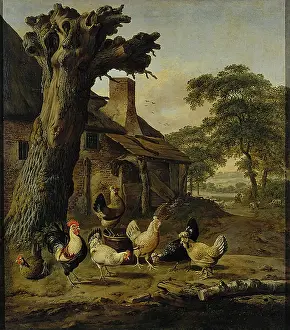 Farm Animal Prints: Poultry Yard, 1643. Creator: Dirck Wijntrack