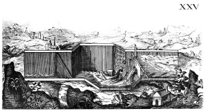 Isaac De Prints: Pound lock, 1664