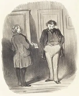 Honor Daumier Prints: Pourriez-vous me dire ce qui vous empeche de payer votre billet?