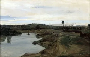 Poussins Walk, The Roman Campagna, 1826-1828. Artist: Jean-Baptiste-Camille Corot Poussins Walk, The Roman Campagna, 1826-1828. Artist: Jean-Baptiste-Camille Corot