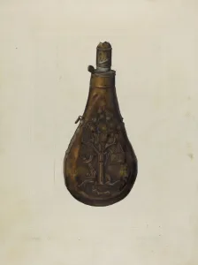 Powder Flask, 1935 / 1942. Creator: A. R. Tolman
