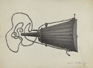 Powder Keg Prints: Powder Flask, c. 1936. Creator: Aaron Fastovsky
