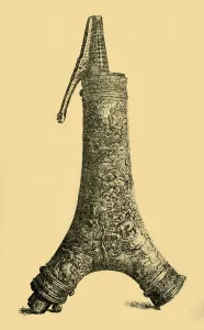 Sampson Low Prints: Powder flask, c1580-1600, (1881). Creator: W Wise