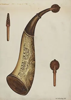 Powder Horn, 1937. Creator: William McAuley