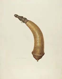 Powder Keg Prints: Powder Horn, 1938. Creator: John Koehl