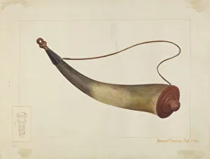 Powder Keg Prints: Powder Horn, c. 1938. Creator: Samuel Fineman