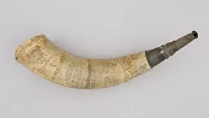 Powder Horn, Colonial American, ca. 1765. Creator: Unknown