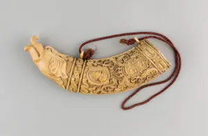 Gunpowder Prints: Powder Horn, France, 16th century. Creator: Unknown