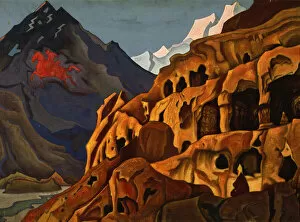 Tempera On Canvas Collection: Power of the Caves. From the Maitreya Series, 1925