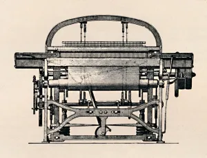 Henry Duff Traill Collection: Power Loom (Front View), 1836, (1904)