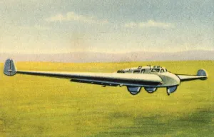 Glider Prints: Powered flying-wing plane, 1932. Creator: Unknown