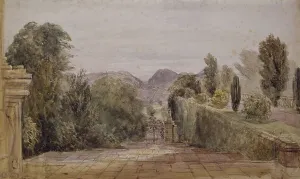 Downhill Prints: Powis Castle, 1835-45. Creator: David Cox the Elder