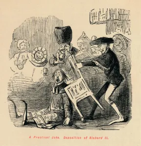 Deposed Prints: A Practical Joke. Deposition of Richard II, c1860, (c1860). Artist: John Leech