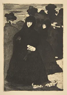 Edouard Prints: At the Prado, 1863, reworked ca. 1867. Creator: Edouard Manet