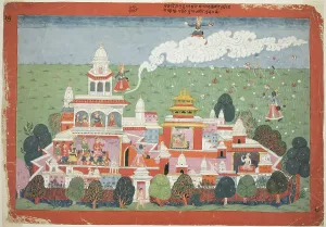 Bhagavatapurana Prints: Pradyumna Enters the Palace of the Demon Sambar and Challenges him to Battle