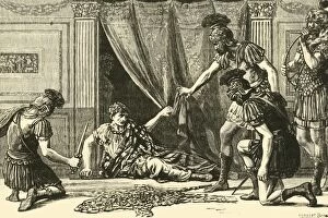 Bodyguards Collection: Praetorian Guards Haling Claudius as Imperator, 1890. Creator: Unknown