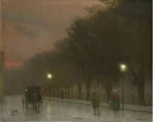 Schikaneder Gallery: Prague at dusk, c. 1910. Artist: Schikaneder, Jakub (1855-1924)