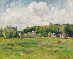 Prairies à Gisors, 1885. Creator: Pissarro, Camille (1830-1903)
