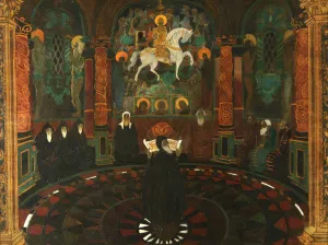 Old Believer Prints: The Prayer. Artist: Brailovsky, Leonid Mikhaylovich (1867-1937)