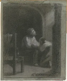 Hunt William Morris Prints: The Prayer, c. 1860s. Creator: William Morris Hunt