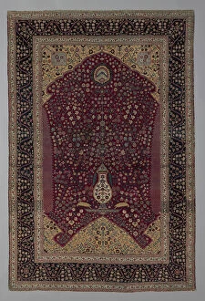 Carpet Collection: Prayer Carpet, India, 19th century. Creator: Unknown