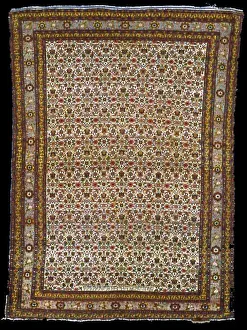 Prayer Rug Prints: Prayer Carpet, Iran, c. 1894. Creator: Unknown