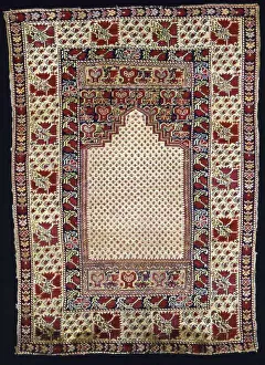 Prayer Rug Prints: Prayer Carpet, Turkey, 1875/1900. Creator: Unknown