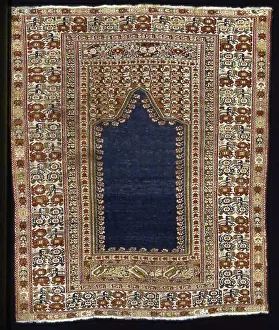 Prayer Rug Prints: Prayer Carpet, Turkey, 1875/1900. Creator: Unknown