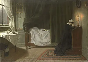 Deceased Prints: Prayer for the Deceased, 1864. Creator: Diederik Franciscus Jamin