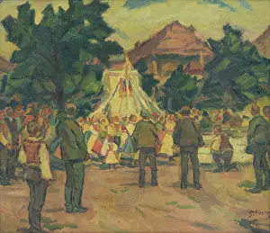 Gustav Prints: Prayer Meeting near Pezinok, 1937. Creator: Gustav Mally
