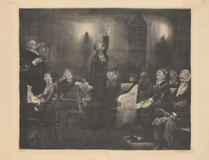 Bellows George Wesley Gallery: Prayer Meeting, second stone, 1916. Creator: George Wesley Bellows