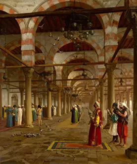 Mohammedan Gallery: Prayer in the Mosque, 1871. Creator: Jean-Leon Gerome
