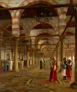 Jean Leon Prints: Prayer in the Mosque, 1871. Creator: Jean-Leon Gerome