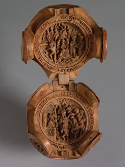 Boxwood Prints: Prayer Nut with Scenes from the Life of St. James the Greater, c. 1500-1530. Creator