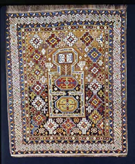 Caucasus Asia Prints: Prayer Rug, Caucasus, second half of 19th century. Creator: Unknown