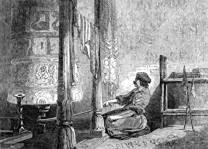 Ladakh Asia Prints: Prayer Wheel in Cashmere, 1857