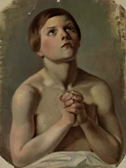 Anders Ekman Prints: The Praying Boy, 1853. Creator: Karl Anders Ekman