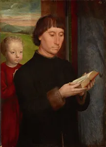 Hans 1433 40 1494 Prints: Praying man with his deceased son, 1475-1480