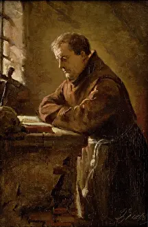 1865 Prints: Praying Monk, c1865. Creator: Andrzej Bronislaw Grabowski