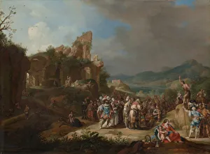 Bartholomeus Breenbergh Prints: The Preaching of John the Baptist, 1634. Creator: Bartholomeus Breenbergh