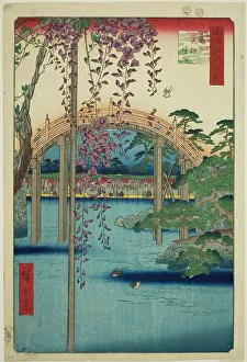 Precincts of Kameido Tenjin Shrine (Kameido Tenjin keidai), from the series One Hundred... 1856. Creator: Ando Hiroshige. Precincts of Kameido Tenjin Shrine (Kameido Tenjin keidai), from the series One Hundred... 1856