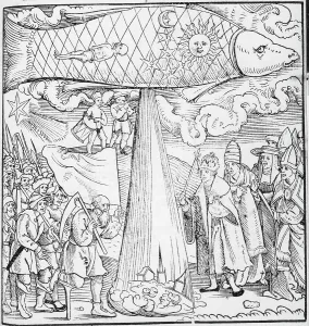 Star Pattern Prints: The predicted floods of 1524, (1523). Creator: Erhard Schon
