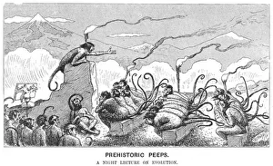 Darwin Prints: Prehistoric Peeps: A Night Lecture on Evolution, 1894. Artist: Edward Tennyson Reed