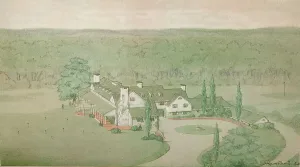 Preliminary study for the Oakland Golf Club, Bayside, New York, 1925