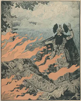 The Valkyrie Prints: Premiere Poster for the opera The Valkyrie by Richard Wagner in the Opéra de Paris