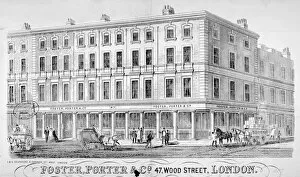 Saunders Gallery: Premises of Foster, Porter & Co, no 47, Wood Street, City of London, 1857