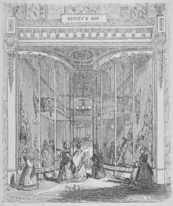 Freeman Gage Prints: The premises of Harvey and Son at no 9 Ludgate Hill, Ludgate Hill, City of London, 1845