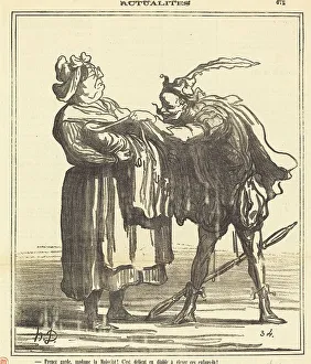 Newsprint Prints: Prenez garde, madame la Majorité!, 1871. Creator: Honore Daumier